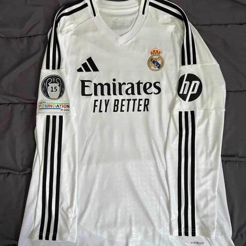 [BUNJANG] Adidas 24-25 Real Madrid Home Bellingham Long Sleeve Jersey / 아디다스 24-25 레알마드리드 홈 벨링엄 긴팔