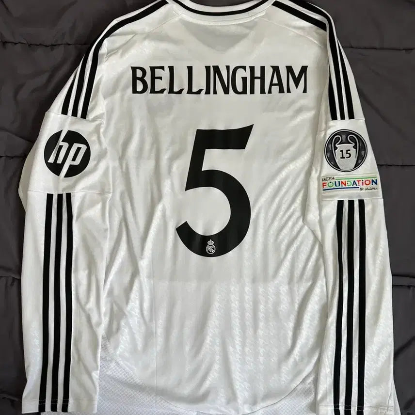 [BUNJANG] Adidas 24-25 Real Madrid Home Bellingham Long Sleeve Jersey / 아디다스 24-25 레알마드리드 홈 벨링엄 긴팔