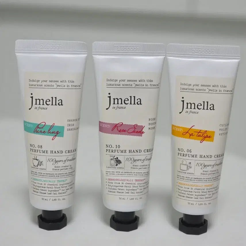 [BUNJANG] Jmella Hand Cream 3 Types Set (Pure Hug, Rose Suede, La Tulipe) / jmella 멜라 인 프랑스 핸드크림 3종