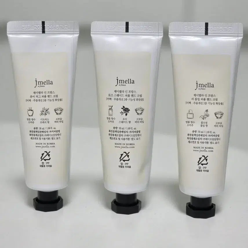 [BUNJANG] Jmella Hand Cream 3 Types Set (Pure Hug, Rose Suede, La Tulipe) / jmella 멜라 인 프랑스 핸드크림 3종