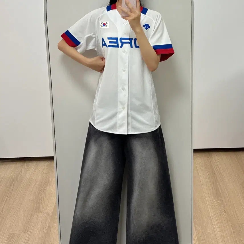 [BUNJANG] Descente 2014 Incheon Asian Games Kim Hyun-soo Signed Player Jersey (Size M) / 데상트 2014 인천아시아게임 국가대표 김현수 마킹 선수싸인 유니폼