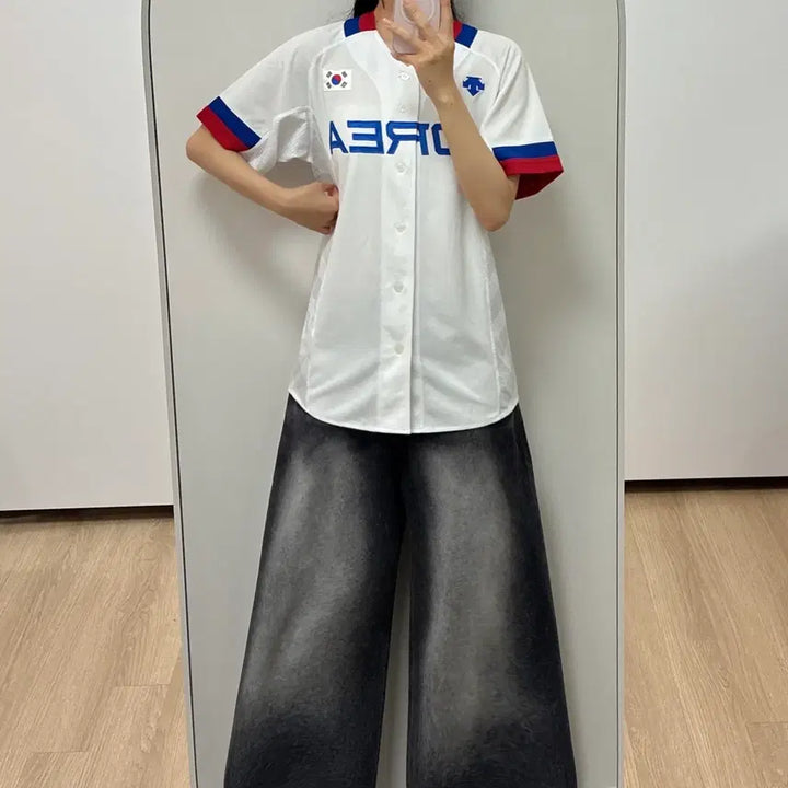 [BUNJANG] Descente 2014 Incheon Asian Games Kim Hyun-soo Signed Player Jersey (Size M) / 데상트 2014 인천아시아게임 국가대표 김현수 마킹 선수싸인 유니폼