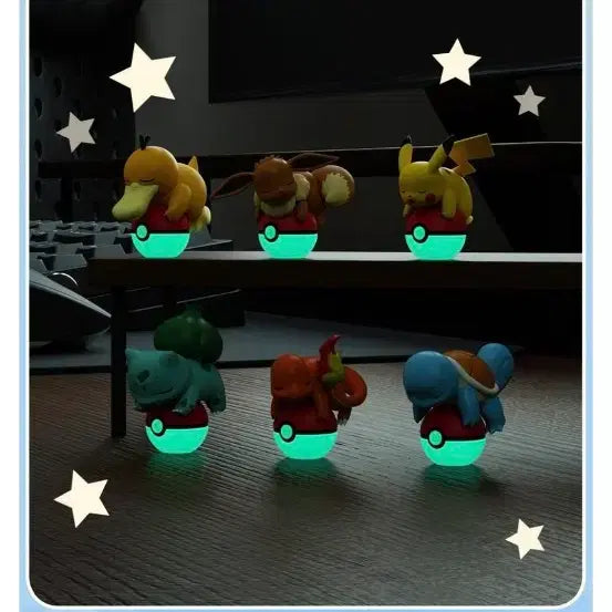 [BUNJANG] Pokemon Glow-in-the-Dark Monster Ball Figure Set / 포켓몬스터 야광 몬스터볼 피규어 세트