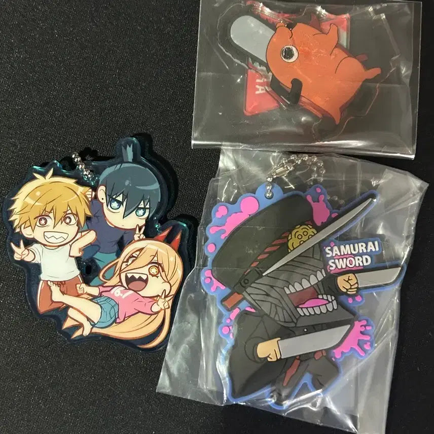 [BUNJANG] Chainsaw Man Matcha Bowl Gacha Figure &amp; Keychain Bundle Set / 체인소맨 마치보우케 가챠 피규어, 키링 일괄 판매