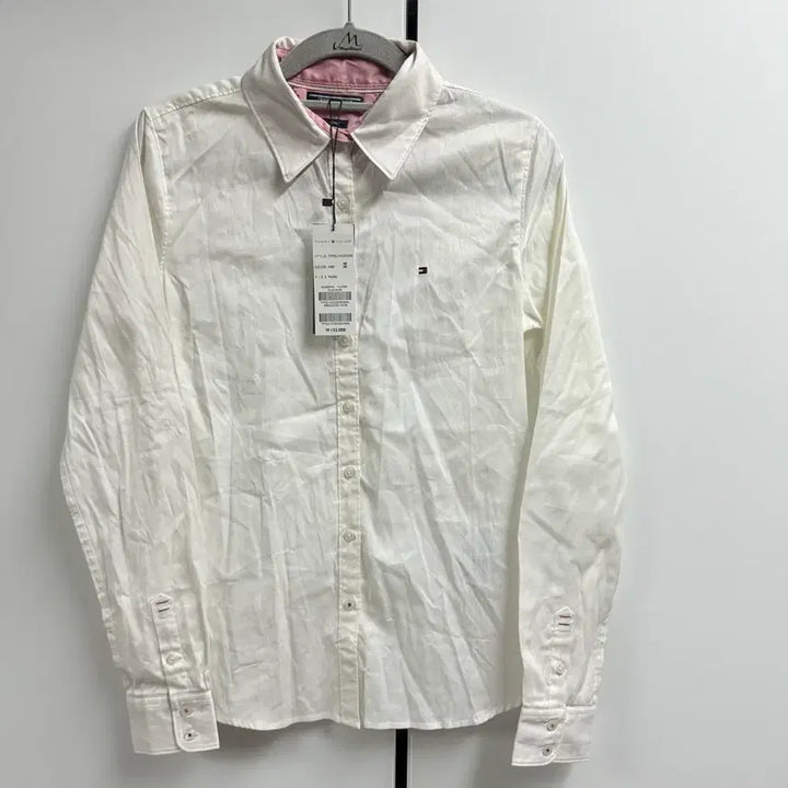 [BUNJANG] Tommy Hilfiger Small Logo White Shirt / 타미힐피거 스몰 로고 화이트 셔츠 (95)