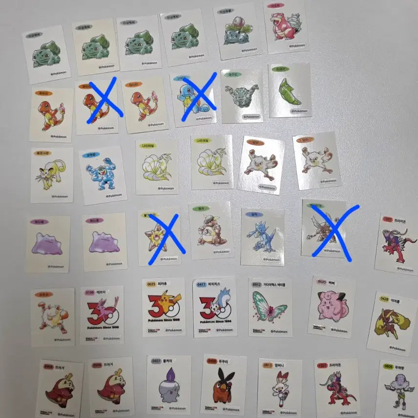 [BUNJANG] Pokemon Stickeralbum Stickers / 포켓몬 30주년 띠부씰 판매 (개당2000원)