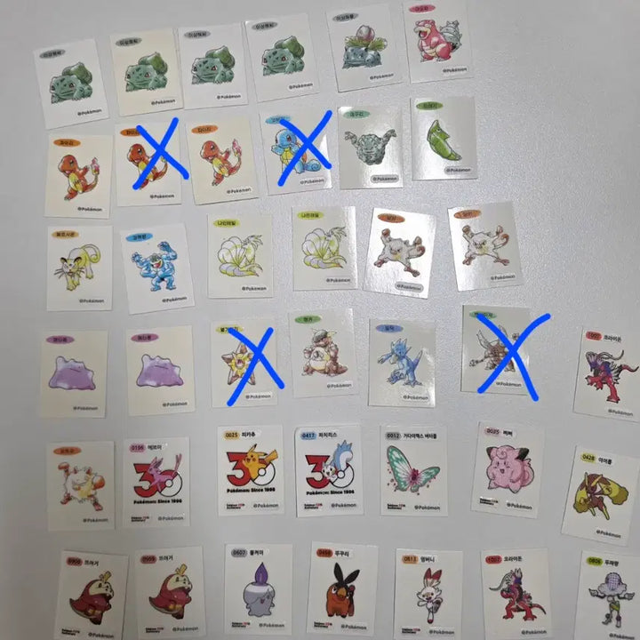 [BUNJANG] Pokemon Stickeralbum Stickers / 포켓몬 30주년 띠부씰 판매 (개당2000원)