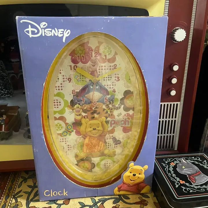 [BUNJANG] Disney Winnie the Pooh Retro Vintage Rotating Clock / 디즈니 푸 시계 레트로 빈티지