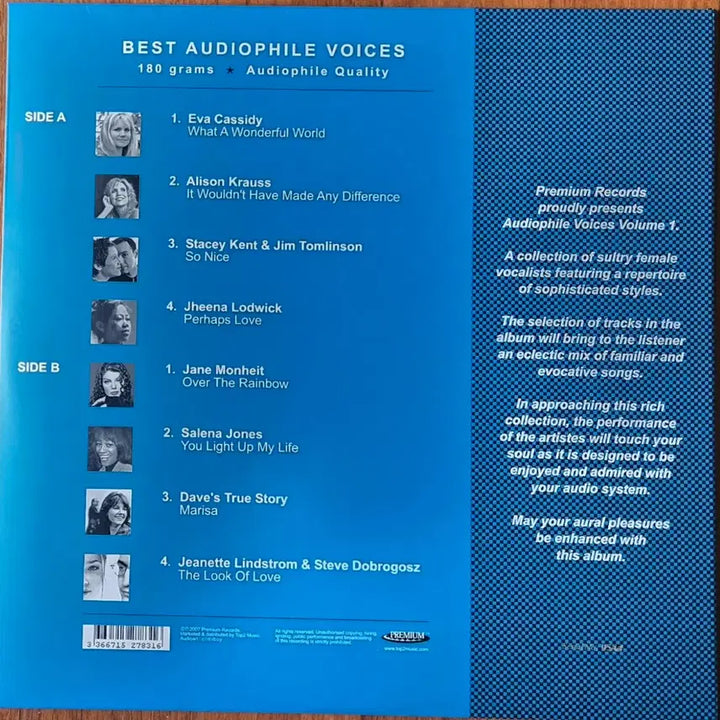 [BUNJANG] Best Audiophile Voices Vol. 1 180g LP (2007 First Pressing) / Best Audiophile Voices Vol. 1 2007년초반 LP