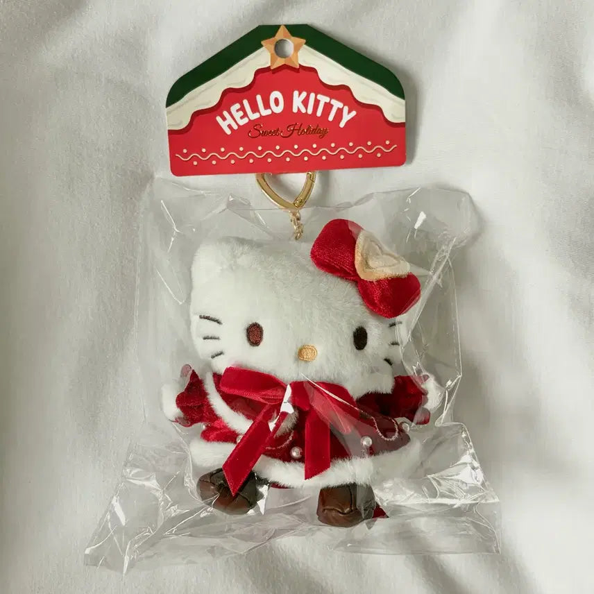 [BUNJANG] Sanrio Sweet Holiday Seongsu Christmas Pop-up Hello Kitty Doll Keyring / 산리오 스위트 홀리데이 성수 크리스마스 팝업 헬로키티 인형 키링 판매