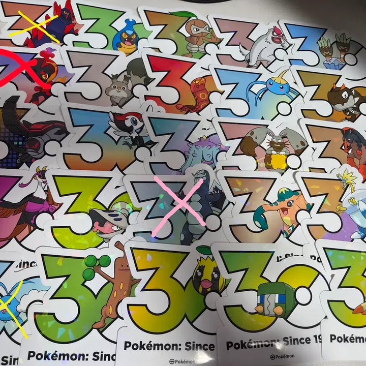 [BUNJANG] Pokemon 30th Anniversary Logo Sticker Set (11-20) / 포켓몬 30주년 로고 스티커 판매합니다~!(11번~20번)