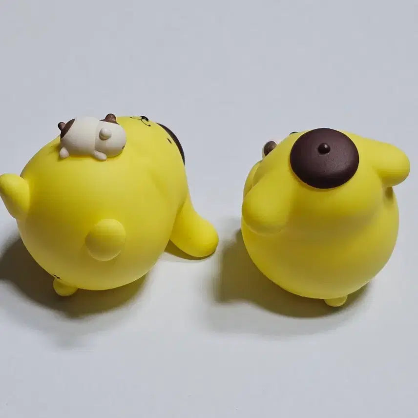 [BUNJANG] Sanrio Pompompurin Overeating Sofubi Figure Gacha Set of 2 / 산리오 폼폼푸린 너무많이먹어버린 과식해버린 소프비 피규어 가챠 2종 세트