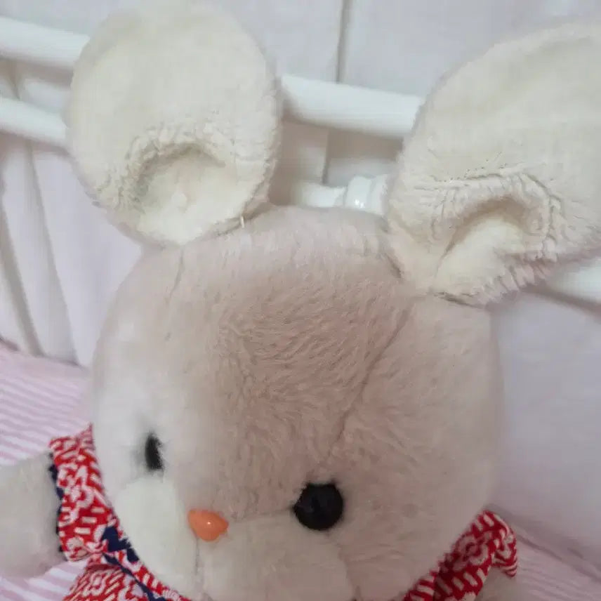 [BUNJANG] Rabbit Plush Doll with Red Dress / 토끼 인형 + 빨간색 원피스