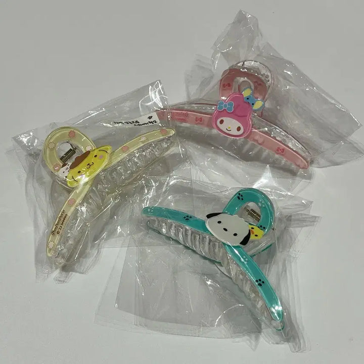 [BUNJANG] Sanrio My Melody, Pom Pom Purin, Pochacco Hair Clips Bundle Set / [일괄] 산리오 헤어클립 헤어집게핀 마이멜로디 폼폼푸린 포차코