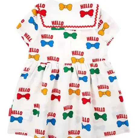 [BUNJANG] Bebe de Pino All Over Sailor Collar Dress / 베베드피노 올오버 세일러카라 원피스 130