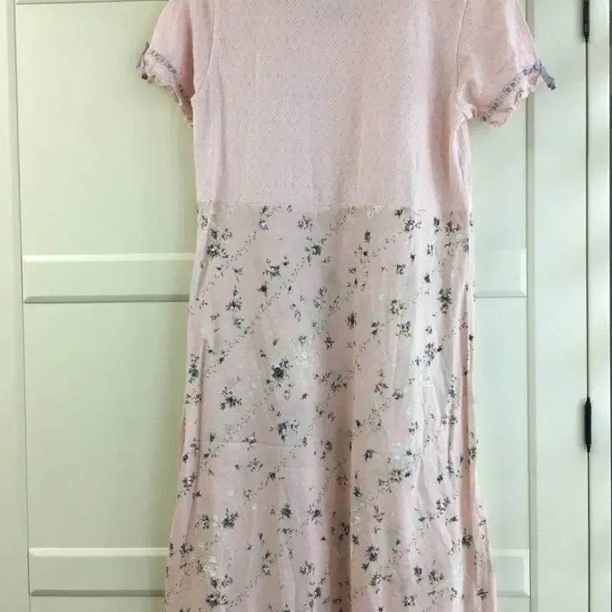 [BUNJANG] Ikuko Strawberry Milk Flower Lace Short Sleeve Dress Pajama / JPN 이쿠코 딸기우유 꽃 레이스 반팔원피스 파자마 히메갸루 공주 유럽