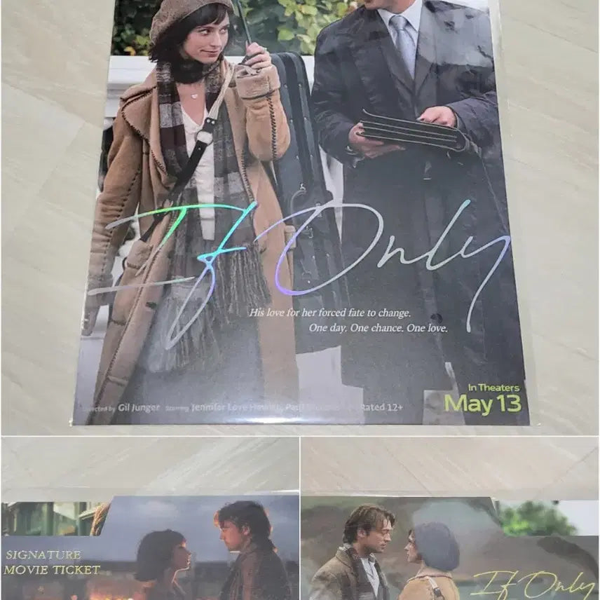 [BUNJANG] If Only 2-Type Set Romantic Poster &amp; Movie Ticket / [전용박스 안전포장] 이프온리 2종 세트