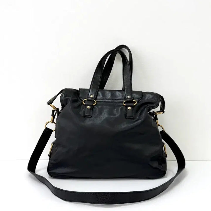 [BUNJANG] Yves Saint Laurent Rive Gauche 2-Way Leather Shoulder Bag / 입생로랑 리브고쉬 레더 2WAY 숄더백