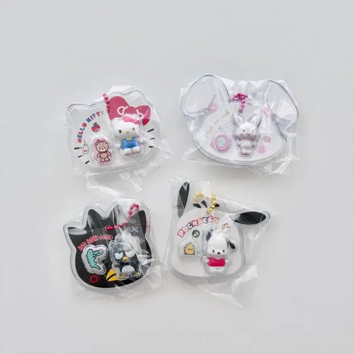 [BUNJANG] Sanrio Miniature Choco Ball Package Charms &amp; Keyrings Bundle Set / 일괄) 산리오 미니어처 초코볼 패키지참 피규어 패키지 키링