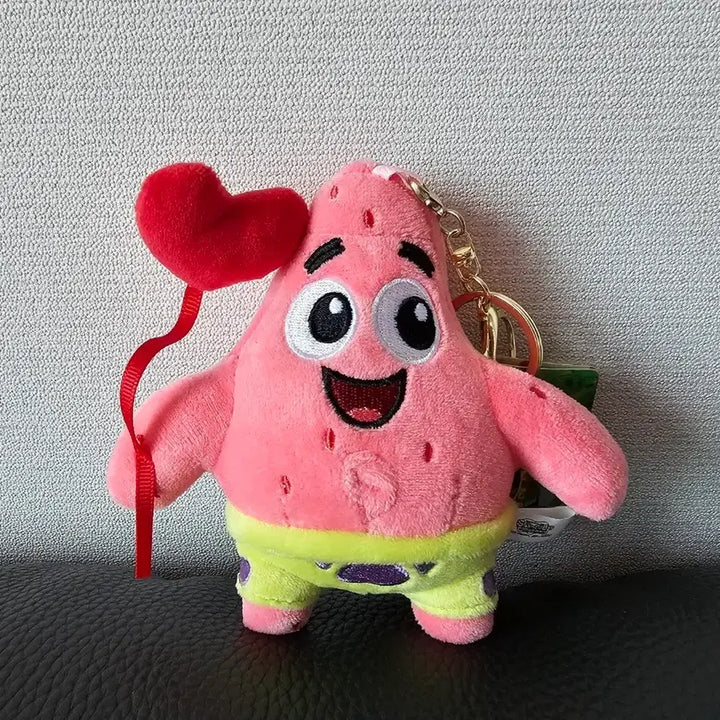 [BUNJANG] SpongeBob Patrick Star Heart Balloon Plush Keychain (New) / 스펀지밥 뚱이 인형 키링 하트풍선 (새상품)