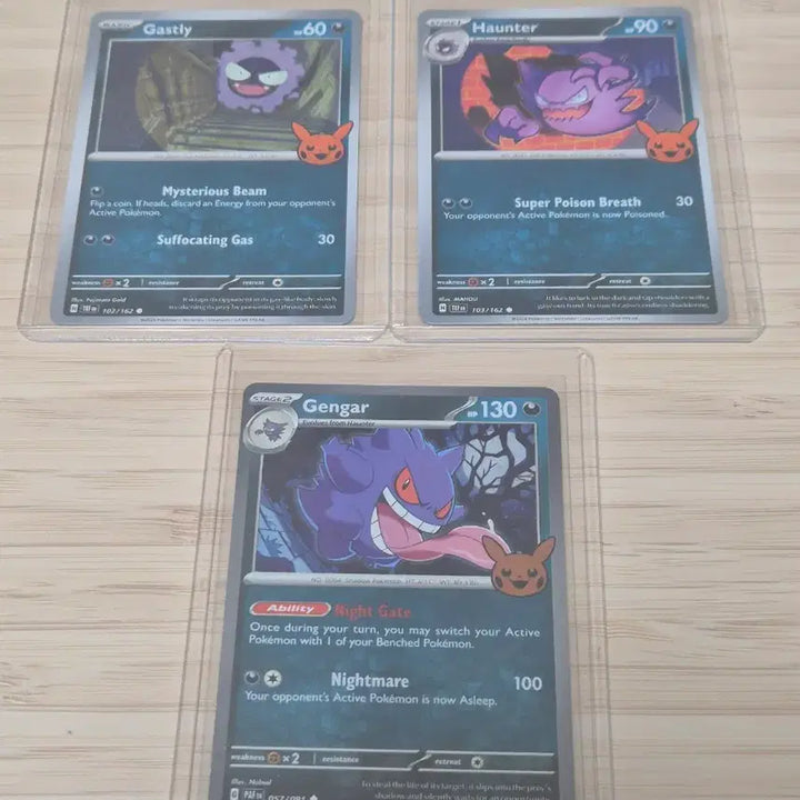 [BUNJANG] Pokemon Halloween Gastly, Haunter, Gengar Card / 포켓몬카드 할로윈 고오스,고우스트,팬텀
