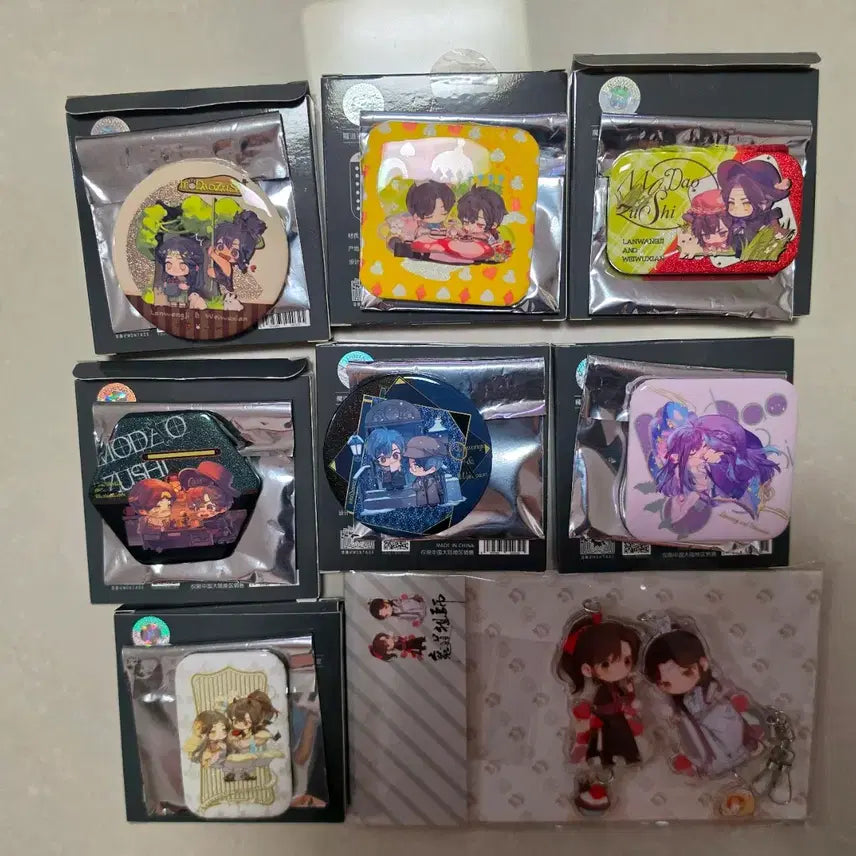 [BUNJANG] Grandmaster of Demonic Cultivation Badge Set (7 Types) + Acrylic Keyring Set / 마도조사 뱃지 7종 올인세트 + 아크릴 키링 세트
