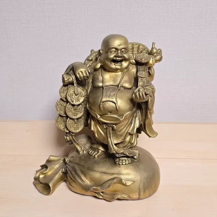 [BUNJANG] Brass Budai Statue (2.8kg) / 재물 운이 있는 황동 포대화상 2.8kg