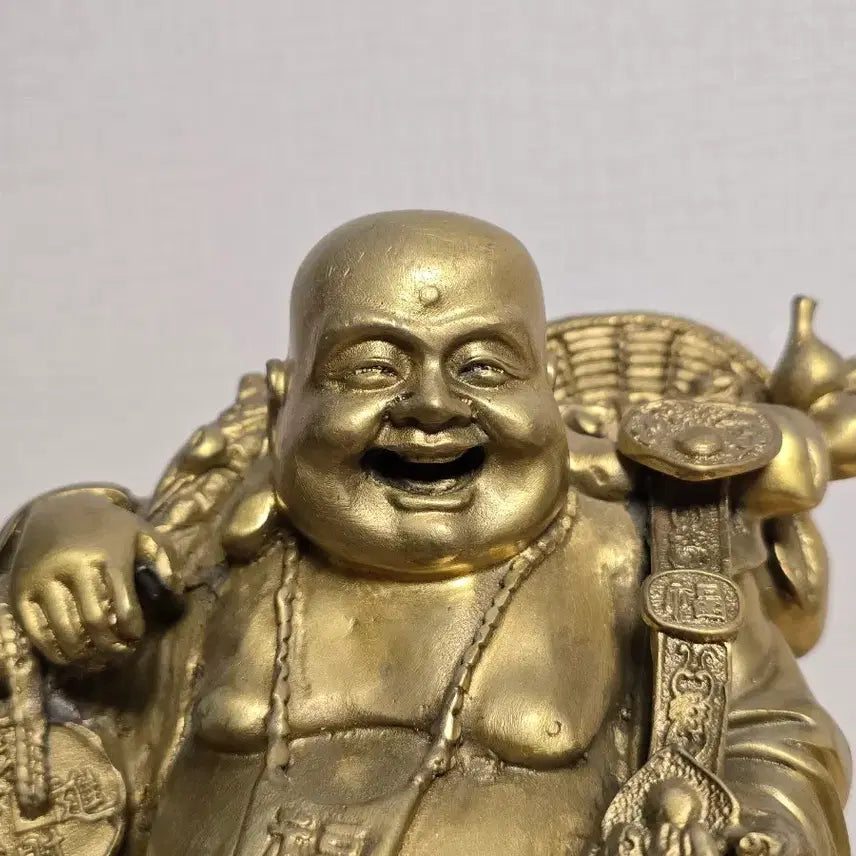 [BUNJANG] Brass Budai Statue (2.8kg) / 재물 운이 있는 황동 포대화상 2.8kg