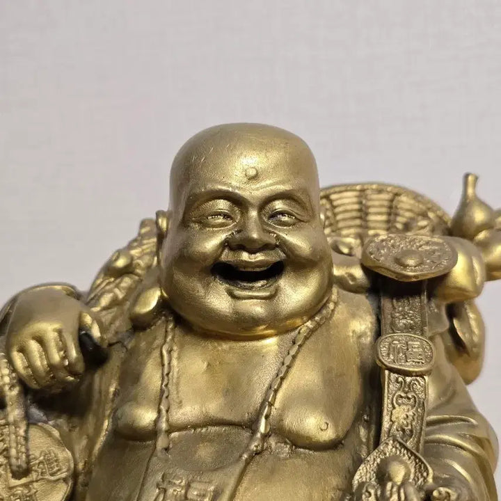 [BUNJANG] Brass Budai Statue (2.8kg) / 재물 운이 있는 황동 포대화상 2.8kg