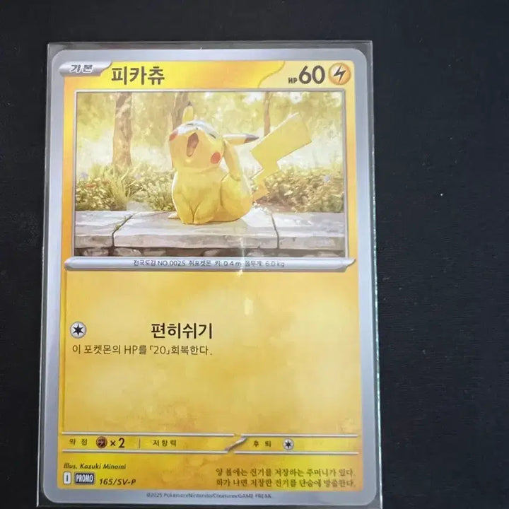 [BUNJANG] Pokemon Sleeping Pikachu Promo Card / 포켓몬카드 하품 피카츄 프로모