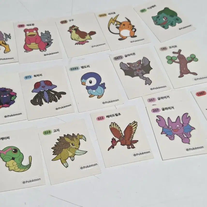 [BUNJANG] Pokemon Sticker Bundle Set (16 Pieces) / 포켓몬 띠부실 16장 일괄 판매