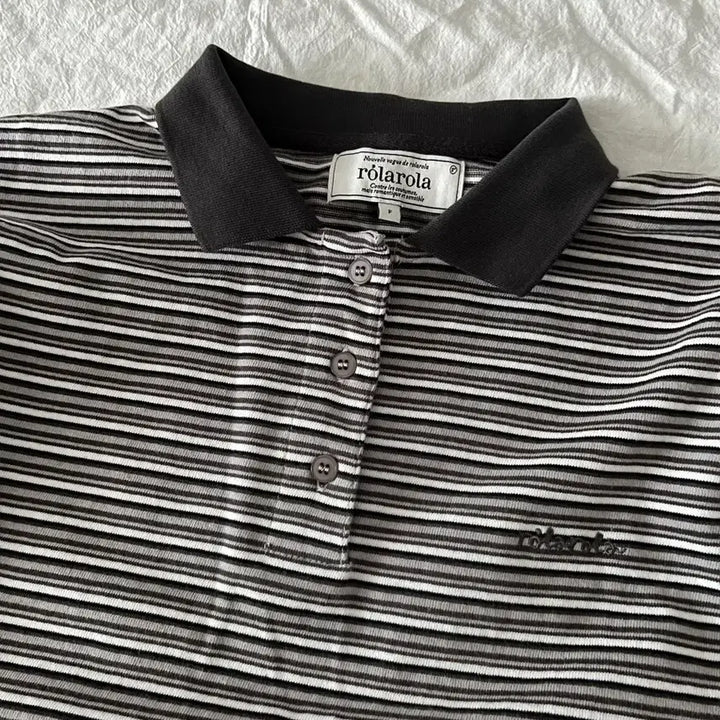 [BUNJANG] Rola Rola Stripe Rugby Polo T-shirt / 로라로라 스트라이프 티셔츠 카라티 럭비티