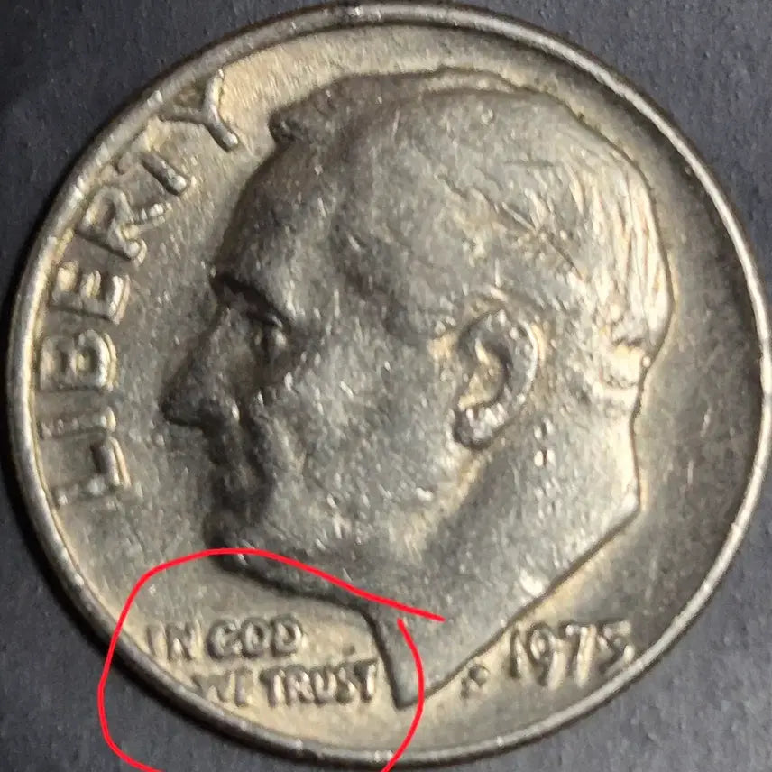 [BUNJANG] 1975 USA Dime 10 Cents RPM Error Coin / 1975년 미국 다임  10센트. RPM에러  노민트. 주화