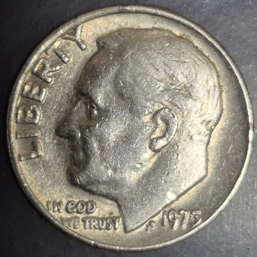 [BUNJANG] 1975 USA Dime 10 Cents RPM Error Coin / 1975년 미국 다임  10센트. RPM에러  노민트. 주화