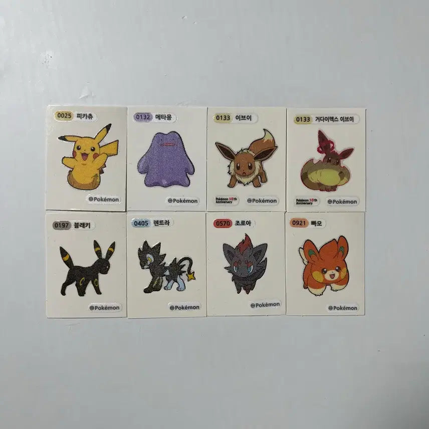 [BUNJANG] Pokemon Sticket Pikachu Gigantamax Eevee Ditto Bamo 30th Anniversary / 포켓몬 띠부씰 피카츄 거다이맥스 이브이 메타몽 빠모 30주년