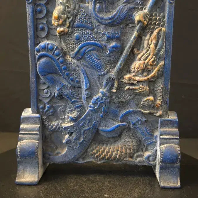 [BUNJANG] Guan Yu Statue with Green Dragon Crescent Blade / 260526-0 남유 충의천추 관우문 조각상