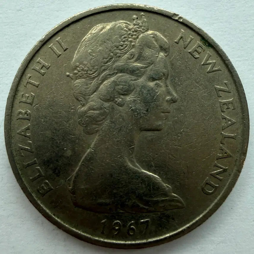 [BUNJANG] 1967 New Zealand 10 Cent Coin / 1967년 뉴질랜드 10센트 동전 S3308