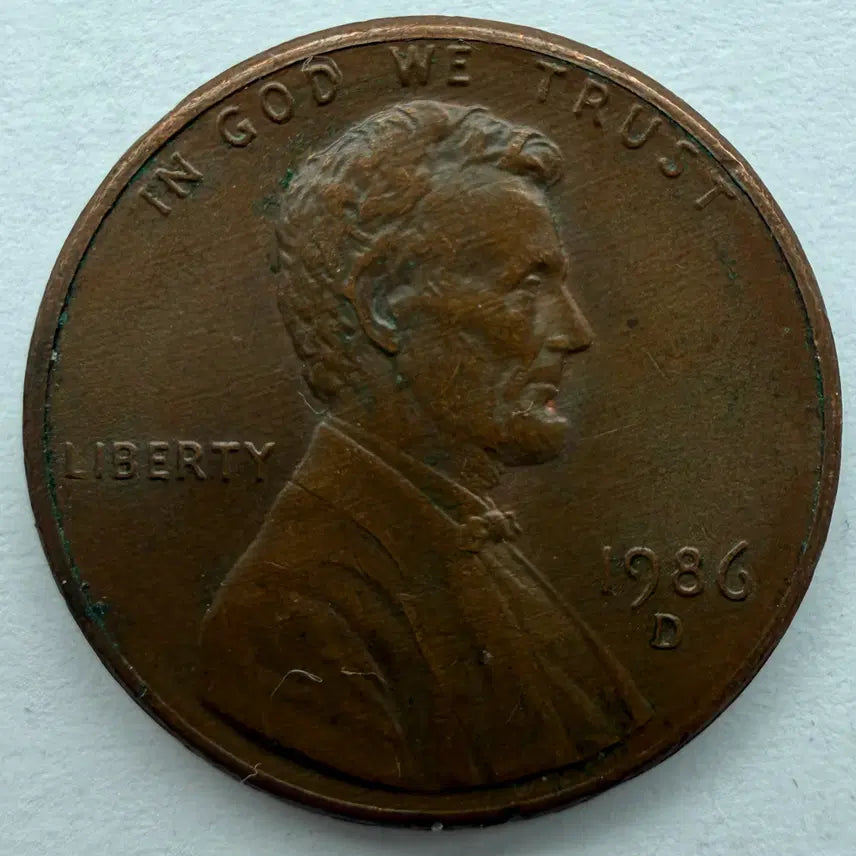 [BUNJANG] 1986 US Lincoln Cent Coin / 1986년 미국 링컨 1센트 동전 S3313