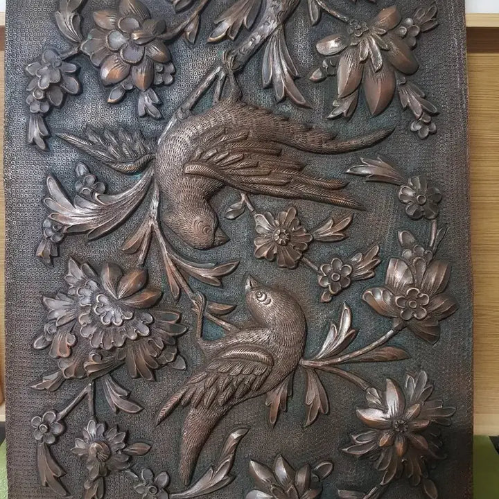 [BUNJANG] Sculpted Bird and Flower Metal Artwork / 조각 그림 금속공예 작품  (새/꽃)