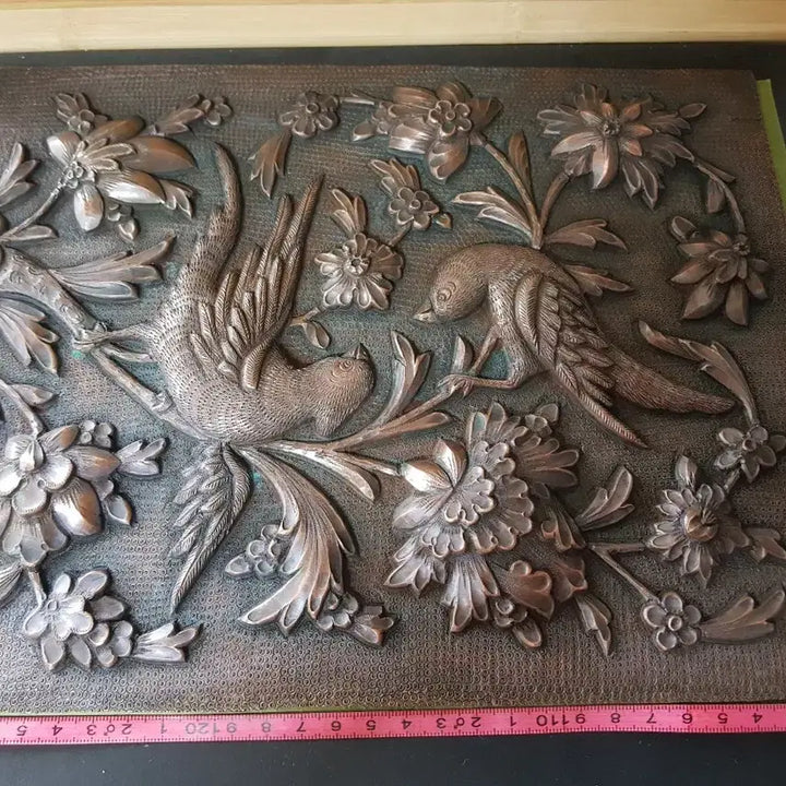 [BUNJANG] Sculpted Bird and Flower Metal Artwork / 조각 그림 금속공예 작품  (새/꽃)