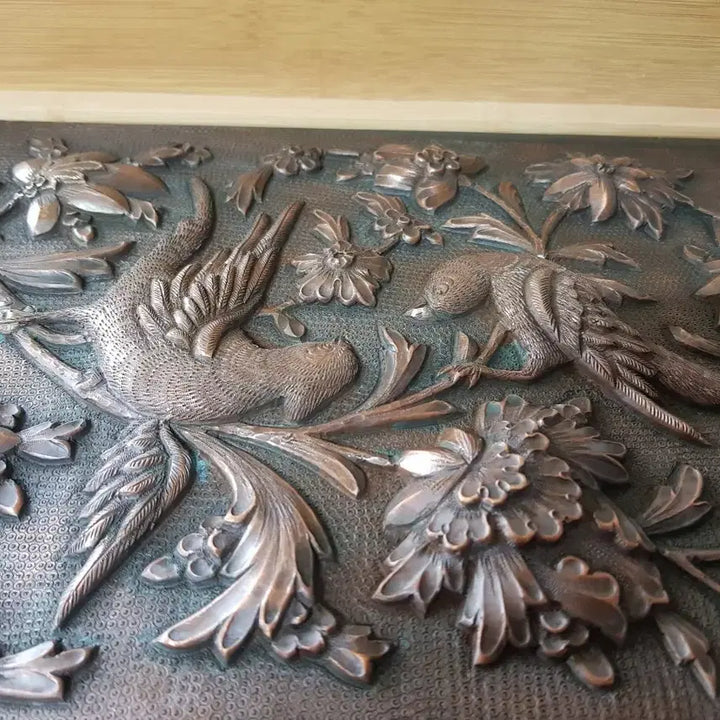 [BUNJANG] Sculpted Bird and Flower Metal Artwork / 조각 그림 금속공예 작품  (새/꽃)
