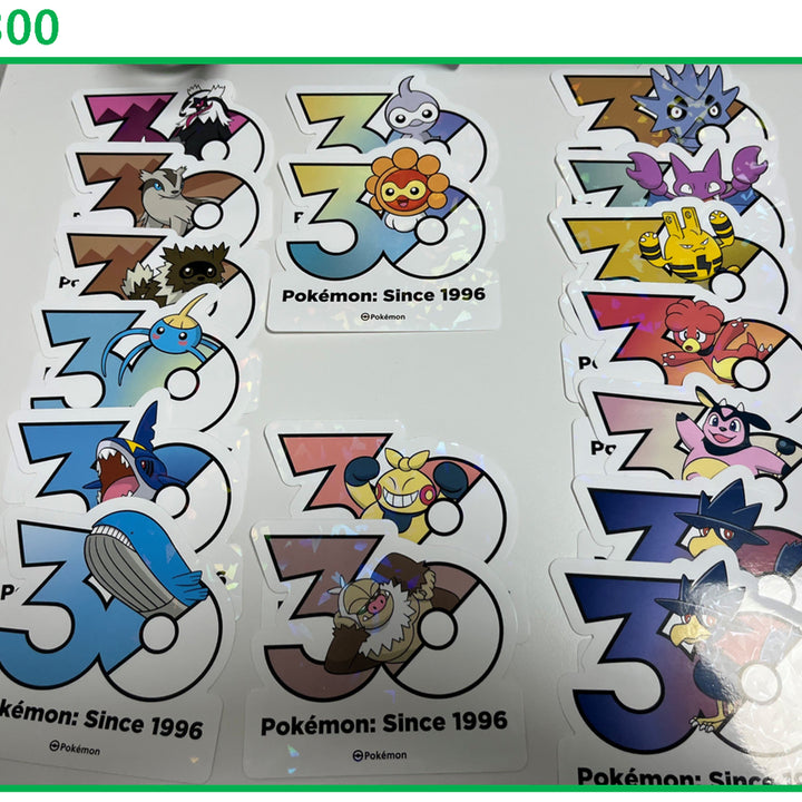[BUNJANG] Pokemon 30th Anniversary Sticker Set (Gen 1-4) / 포켓몬 30주년 스티커 1세대~4세대