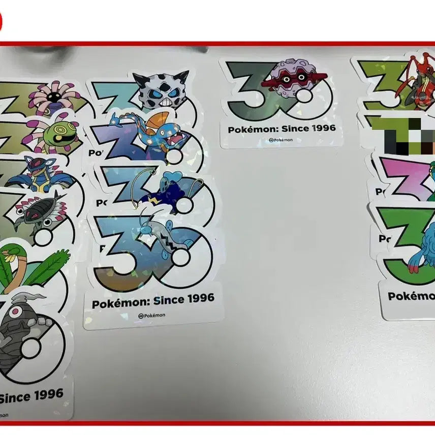 [BUNJANG] Pokemon 30th Anniversary Sticker Set (Gen 1-4) / 포켓몬 30주년 스티커 1세대~4세대