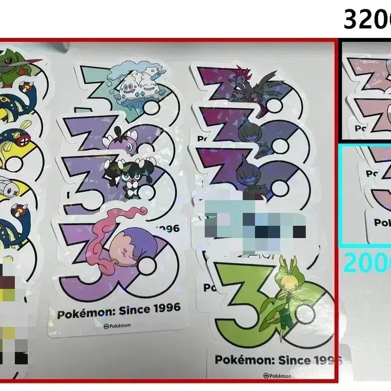 [BUNJANG] Pokemon 30th Anniversary Sticker Set Generation 5 / 포켓몬 30주년 스티커 5세대