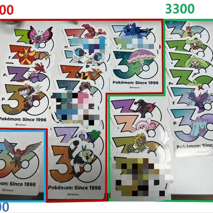 [BUNJANG] Pokemon 30th Anniversary Sticker Set (Generations 6-9) / 포켓몬 30주년 스티커 6~9세대