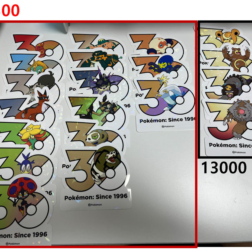 [BUNJANG] Pokemon 30th Anniversary Sticker Set (Generations 6-9) / 포켓몬 30주년 스티커 6~9세대