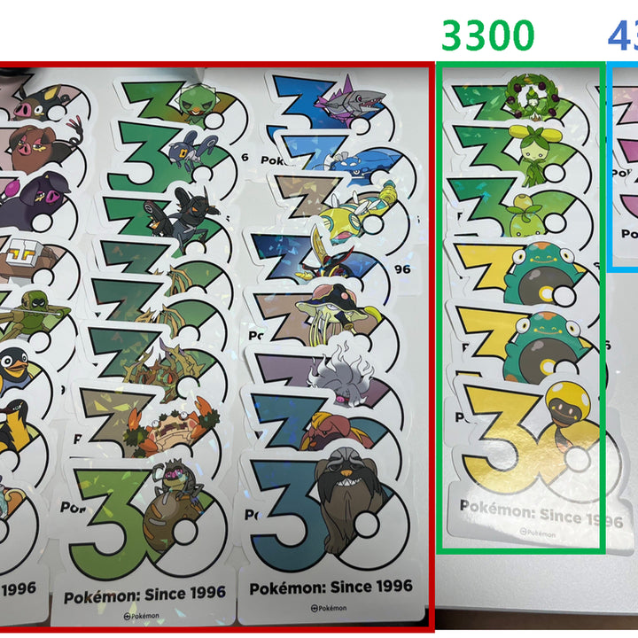 [BUNJANG] Pokemon 30th Anniversary Sticker Set (Generations 6-9) / 포켓몬 30주년 스티커 6~9세대