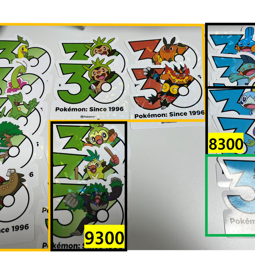 [BUNJANG] Pokemon 30th Anniversary Sticker Set / 포켓몬 30주년 스티커 스타팅