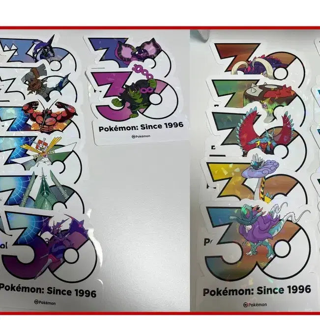 [BUNJANG] Pokemon 30th Anniversary Stickers: Legendary &amp; Paradox / 포켓몬 30주년 스티커 전설, 패러독스