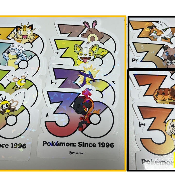 [BUNJANG] Pokemon 30th Anniversary Stickers Zoroark, Ponyta, Gengar, Pichu, Sentret, etc. / 포켓몬 30주년 스티커 조로아, 포니타, 팬텀, 피츄, 두리쥐 등등